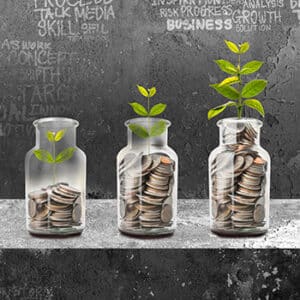 3 jars filled with coins representing the importance of saving for retirement