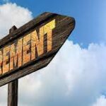 Signpost with the word, Retirement
