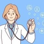 Female doctor checking on a woman's financial health