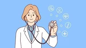 Female doctor checking on a woman's financial health